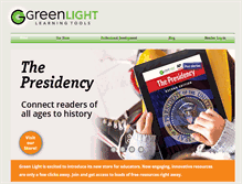 Tablet Screenshot of greenlightlearningtools.com